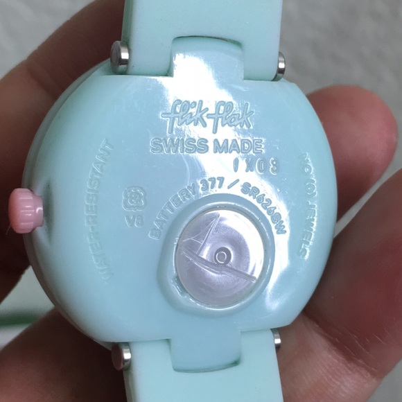 ?Flik-Flak baby pink & teal green watch main image 9
